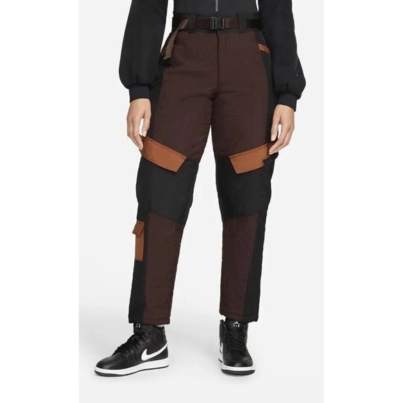 Nike Jordan Brown Cosy Nylon Utility Pants DJ2731-203 WOMENS SIZE SMALL - Picture 3 of 11